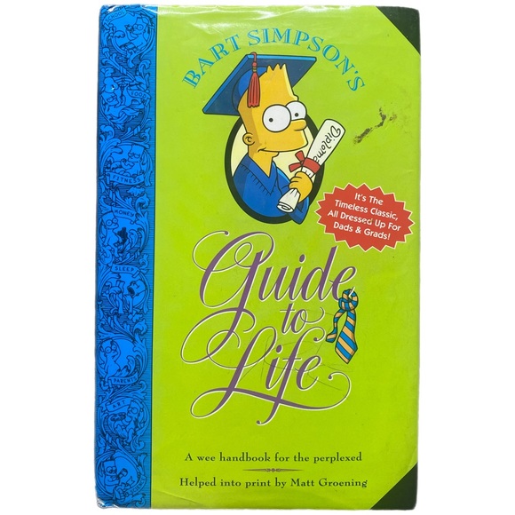 VINTAGE BART SIMPSON'S GUIDE TO LIFE BOOK 1993 HARDCOVER - Picture 1 of 8